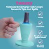 tweexy Hinge Untippable Nail Polish Bottle Holder | Anti-Spill Nail Polish Holder Stand, Tilted, Smartgrip Airlock Suction | Fingernail Painting, Nail Art Tools Accessories (Zen Green)