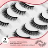 Lashes Natural Look False Eyelashes Anime Lashes Fluffy 3D Volume Eyelashes Cosplay Fake Eyelashes Sweat-proof Eye Lashes 7 Pairs Natural Foxy 15mm (5D04)
