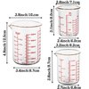 3 Piece Glass Measuring Cup Set, Includes 1/2-Cup, 1-Cup, and 2-Cup High Borosilicate Glasss Liquid Measuring Cups, Dishwasher, Freezer, Microwave, and Preheated Oven Safe, Essential Kitchen Tools