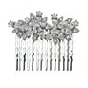 Faship Gorgeous Clear Rhinestone Crystal Floral Hair Comb