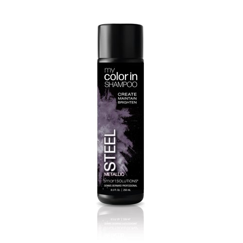 MyColorIn Color Depositing Shampoo (Metallic Steel) - Sulfate & Paraben Free Hair Dye | Made in USA (8 Colors)