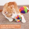Retro Shaw Cat Toys Balls,6 Pack Woolen Yarn Cat Ball Toy with Jingle Bell Inside,Christmas Cat Toys for Indoor Cats Kitty,Kitten Chew Toys for All Breeds