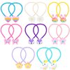 PinkSheep Hair Tie, 16 Count Cute Hair Accessories with Flower Balls for Girls Ages 0-5, Suitable for Various Occasions