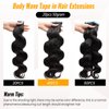Valiilo Body Wave Tape in Hair Extensions Real Human Hair Natural Black Wave Human Hair Tape in Extensions 18inch Wave Tape ins for Black Women Double Sided Skin Weft Glue in Remy Hair 20pcs 50g