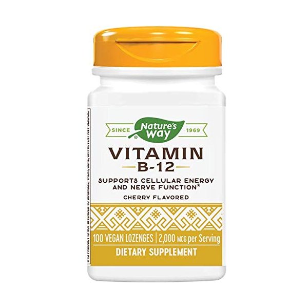 Nature's Way Vitamin B12 Lozenge, 100 Count (2 Pack)