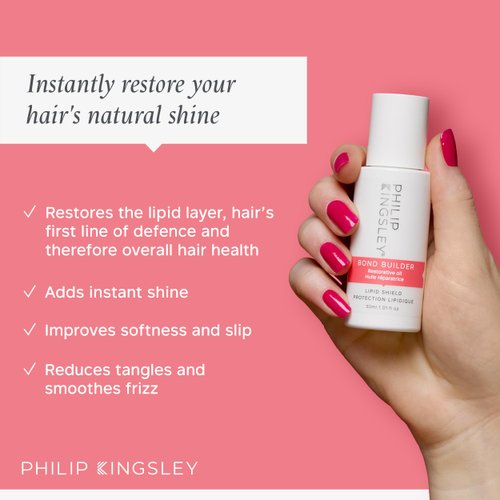 PHILIP KINGSLEY Bond Builder Lipid Shield Restorative Hair Oil Blend Treatment for Dry, Damaged Hair Nourishing Moisturizer, Lightweight, Replenishes, Protects Against Dryness and Damage, 30 ml