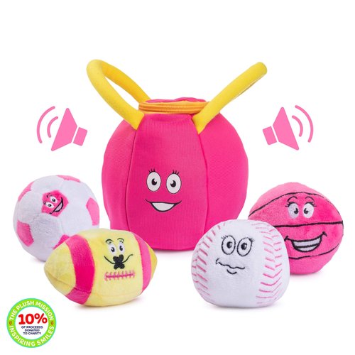 Talking Plush Sports Balls for Toddlers 1-3 | Soft Sports Balls for Baby | Toddler Sports Toys | Set of 4 - Plush Basketball, Baseball, Soccer Ball & Football