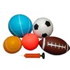 CZLCD 5Pces Soft Sports Balls Set for Kids Various Size of Soccer Ball, Basketball, Football,Tennis Ball,Volleyball with Hand Pump