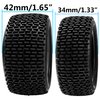 HIRCQOO OD 88mm/3.46" Rubber Tire Front Rear Tyre & Plastic Wheel Rims 12mm Hex Hub Compatible with Redcat Tornado Shockwave HPI HSP Kyosho Losi 1/10 Scale Off Road Buggy (Black)