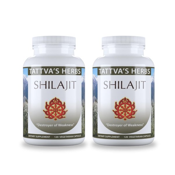 Shilajit Herbal Supplement, Shilajit for Men and Women, Himalayan Shilajit Capsules, Organic Shilajit Extract, 2 Pack, 240 Count from Tattva's Herbs