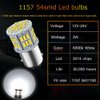 Melphan-Auto 1157 Led Brake Light Bulb, 12V-24V 1157 7528 2357 2057 BAY15D LED Replacement Light Bulb for Brake Tail Light for Car RV Trailer Boat, 54SMD 3014 Chipset White light, 4PCS