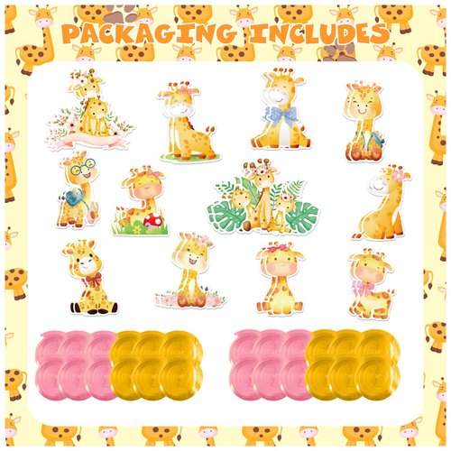 24 PCS Giraffe Hanging Swirl Decorations Giraffe Ceiling Streamers Hanging Decorations Jungle Animal Giraffe Party Decorations for Giraffe Birthday Party Supplies