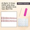 Jremg Leopard Print French Tip Press on Nails Short Square Fake Nails Pink Cheetah French Tip Glue on Nails Glossy 3D Pink Bow Charms Full Cover False Nails for Women Girls Manicure Nail Decor 24Pcs