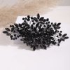 Missgrace Women Bridal Wedding Dainty Black Halloween Rhinestones Crystal Side Hair Comb Special Occasion Headpiece Hair Accessories for Women (style 1)