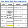 GOOSUO Shade Sail Hardware Kit 5 Inches, Sail Shade Hardware Kit for Triangle and Square, Sun Shade Sails Installation kit 304 Stainless Steel for Patio Lawn Garden Outdoors