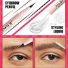 2-in-1 ultra-fine stereoscopic gel eyebrow pencil，Eyebrow pencil setting liquid and Precise Brush-Tip Create Natural Hair-Like Brows,Ultra-Fine Realistic Eyebrow Pencil，Long-lasting on All Day(02#)