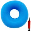 Shineyid Donut Pillow, Inflatable Donut Cushion for Tailbone Pain,Hemorrhoid Seat Cushion (15" Light Blue, Air Pump Included)