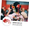 Beatifufu 1pc Japanese style headgear Japanese Style Headdress Japanese Tsumami Hair Pin Floral Hair Clip Japanese Style Hair Clip Fans Shaped Barrette accessories Miss alloy classic