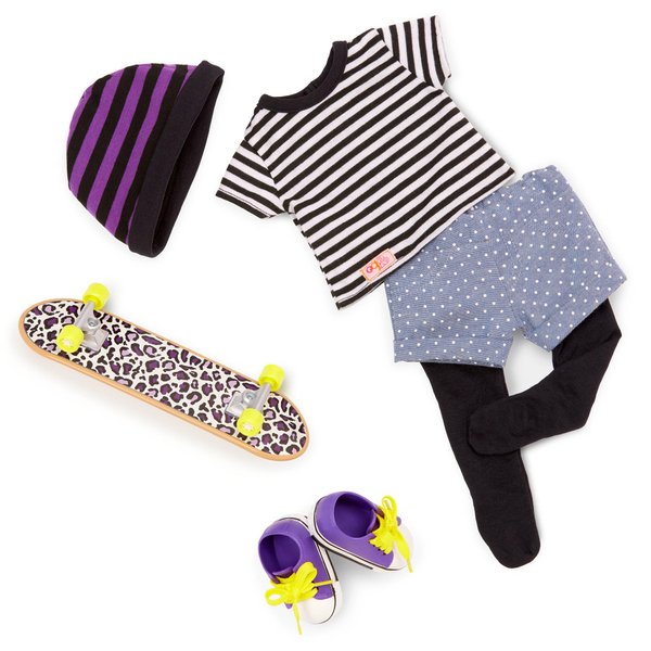 Our Generation- That's How I Roll Skater Outfit- Doll Clothes & Accessory Set for 18" Dolls- for Ages 3 Years & Up