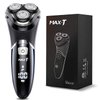Electric Shaver for Men, MAX-T Quick Rechargeable Electric Razor Wet Dry Rotary Shaver with Pop Up Trimmer and LED Display, IPX7 100% Waterproof （8101 with Adapter Charger）