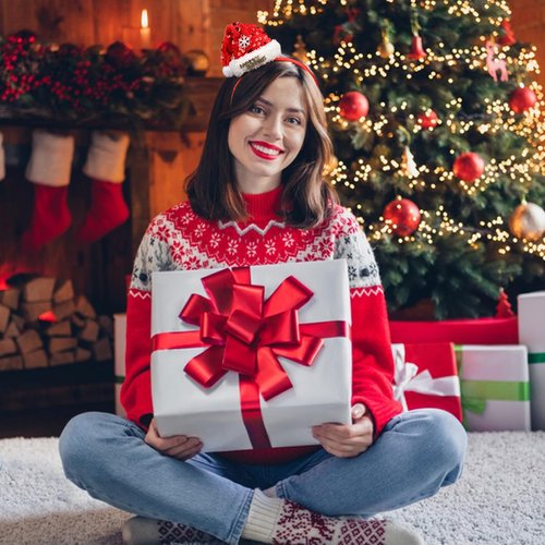 Totelux Christmas Headband Red Hat Hair Hoop with Sequins Snowflakes Cute Santa Hat Hair Accessories for Women Holiday Party Supplies