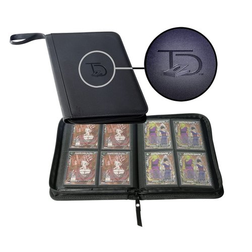 TopDeck Mini Binder | Holds 200+ Cards | 4 Pocket Trading Cards Album | Long Term Storage Binder | Side Load Sleeves | Pokemon/MTG/Yugioh/TCG Folder | Trading & Sports Holder