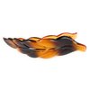 Caramel Brown leaf barrette curved hair clip leaves 4.5 inches long stamped textured plastic