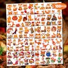 100 PCS Christmas Animal Fox Temporary Tattoos Sticker Fall Woodland Jungle Fox 1st Birthday Party Decorations Supplies Favors Gifts Boys Girls Safari Zoo Cute Fake Tattoo School Reward Themed