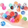Hxezoc 24 Pcs Bouncy Balls for Kids, 32mm 6 Styles Rubber Bounce Balls Bulk for Party Favors, Goodie Bag Fillers, Easter Gift Bag Stuffers, Basket Stuffers, Classroom Prizes