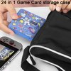 QIANRENON 24 in 1 Game Cassette Magnetic Organizer Case Micro SD Game Card Storage Case, Holds 24 NDS Cassette+24 MicroSD Card, Storage NDS Switch OLED Switch Lite Card, Blue/Astronomical Pattern