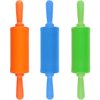 STOBOK Children Rolling Pin Plastic Clay DIY Dough Tools Kit Extruder Tools 3pcs (Random Color)