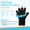 Tolaccea Finger Arthritis Compression Ice Glove for Pain Relief, Adjustable Wrist Strap Hand Wrist Ice Pack for Hot & Cold Therapy, Reusable Gel Cold Pack for Tendinitis, Carpal Tunnel