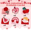 PARTYWIND 60 Pack Valentines Cards for Kids, Foldable Greeting Cards for Happy Valentine's Day, Bulk Valentines Day Cards for Kids Classroom Exchange, Party Supplies Decorations