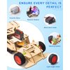 Poraxy STEM Kits for Kids Age 8-10-12, Building Remote Control Model Car, Wooden 3D Puzzles, Toys for Ages 8-13, Science Educational Projects Crafts, Gifts for 8 9 10 11 12 13 Year Old Teen Boys Girls