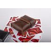The Antiq Playing Card Case, Leather Case for Board Games, Playing Card Holder, Coin Pouch, Change Holder, Money Organizer, Card Deck Holder, Cellphone Adapter Case, Leather Travel Accessory (Brown)