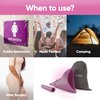 The Original YESINDEED Female Urination Device Silicone Funnel Urine Portable Urinal for Women Standing Up to Pee Reusable Easy to Clean, for After Surgery, Outdoor Activities +Extension Tube (Lilac)