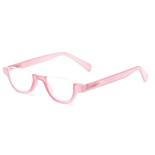 The Shay Colorful Semi-Rimless Half Reader Reading Glasses, 2.25 Pink
