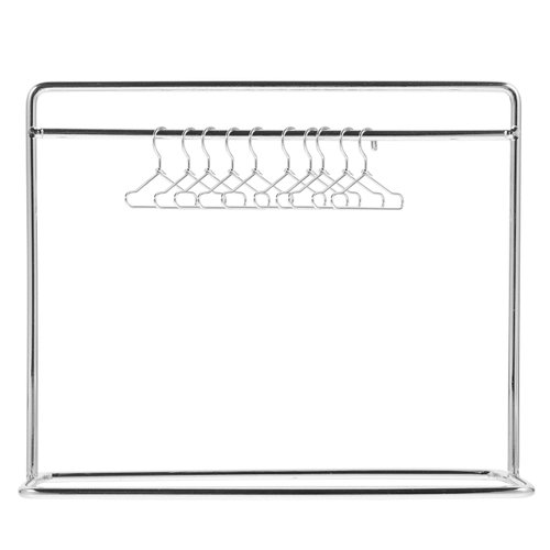 Toddmomy 1 Set Miniature Doll Clothes Rack Doll Apparel Hanger Cloth Rack Clothes Hangers Dollhouse Accessories