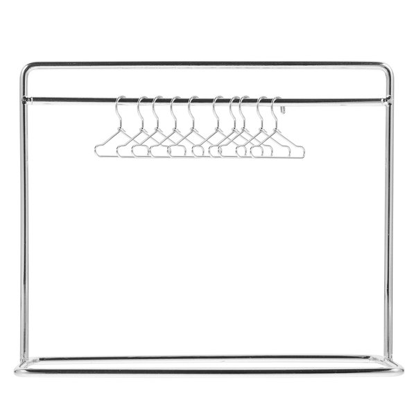 Toddmomy 1 Set Miniature Doll Clothes Rack Doll Apparel Hanger Cloth Rack Clothes Hangers Dollhouse Accessories