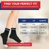 Doctor Developed Copper Ankle Compression Sleeve - Ankle Brace for Women & Men - Ankle Sleeve Compression Support - Plantar Fasciitis Socks - Running Ankle Support, With Doctor Handbook (Black, L)