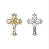 3D Retro Cross Nail Charm, 20pcs Alloy Pearl Cross Charms Punk Gothic Nail Art Supplies for Acrylic Nail Decoration, Nail Diamond Accessories for Nail DIY Design and Jewelry Making