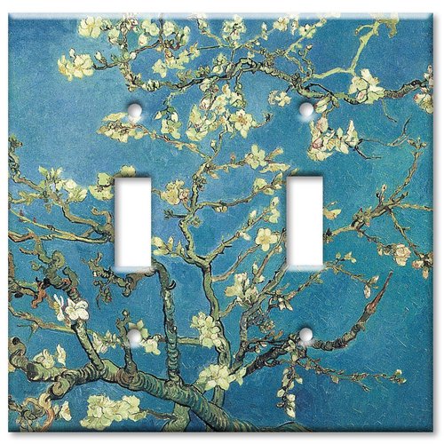 Art Plates - Van Gogh: Almond Blossoms Switch Plate - Double Toggle