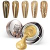 REPULOS Gold Chrome Nail Powder Gel, Mirror Effect Gel Nail Chrome Powder Gold Pigment Chrome Powder for Gel Nails Manicure Nail Glitter Dust for Nail Art Decorations