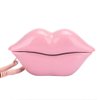 Vikye Landline Phone, European Style Home Telephone, Fashionable Pink Lips Shape Desktop Landline Phone Creative Telephone for Home and Office Use(Pink)
