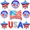 4th of July Independence Day Balloons Decorations, 16" USA Letter Banner, 18 Inch Foil Balloons, American Flag Balloons Star balloons Patriotic Party Decorations American Memorial Day Party Supplies