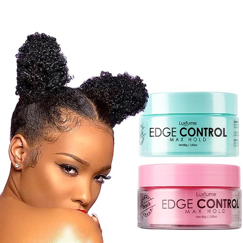 Joyeee Gel (2 x 80ml), Hair Styling Agent for Curly Hair, Edge Control Gel for Braiding and Twisting, No White Residue, Extreme Hold & Reduces Frizz