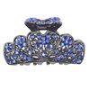 Faship Gorgeous Blue Crystal Floral Hair Claw Clips