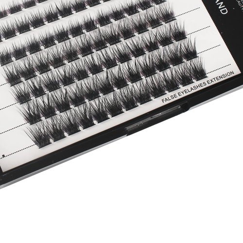 Bodermincer 96pcs Mixed Length Wide Cluster Cluster Eyelash Extensions 0.07mm Thickness Home Eyelash Extension Strip Eyelashes Individual Lashes Natural Style (8-10-12-14mm Mixed)
