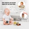 BOBXIN Stacking Cups Baby Building Toy, Nesting Cup Early Educational Toddlers Stacking Toy, 8 Pcs with Numbers & Pattern, Fun for Kid Baby 6-12 Months Play for Indoor/Outdoor/Bathtub/Beach