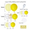 Yellow Balloons Garland Kit, 102pcs Pastel Yellow White Gold Confetti Balloons with 18 + 12 + 10 + 5 Inch for Sunflower Honey Bee Theme Birthday Baby Shower Gender Reveal Party Supplies Decorations